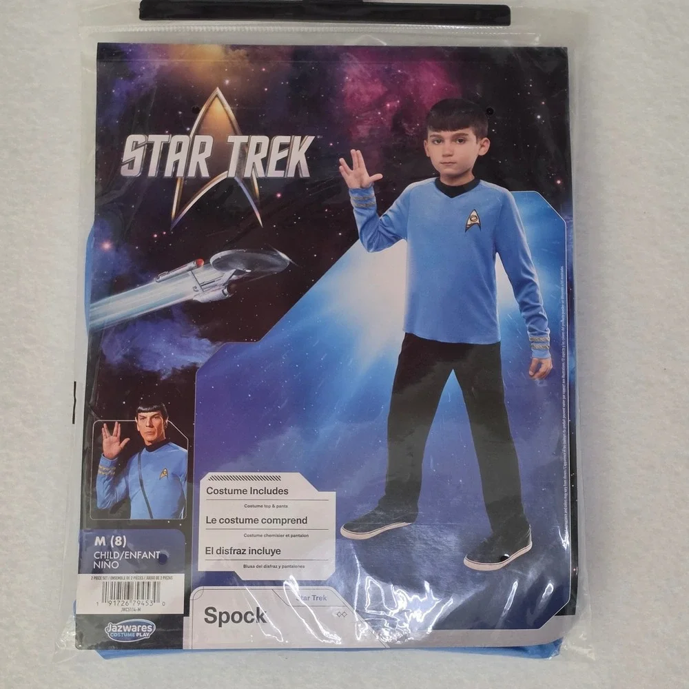 Star‎ Trek Spock Child Costume Size Medium 8 Jazwares Licensed Halloween Cosplay
